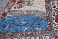 Splendid And Enchanting Fine Persian Sarouk Pictorial 4.5x6.5