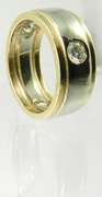 White & Yellow 14K Diamond Band