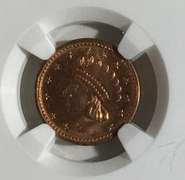 NGC MS66 RED Civil War Token F 51/334a Our Army