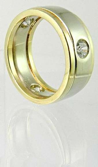 Sleek Two Tone Diamond Band