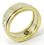 Sleek Two Tone Diamond Band