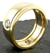 Sleek Two Tone Diamond Band