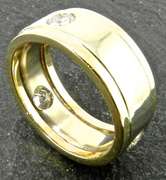 Sleek Two Tone Diamond Band