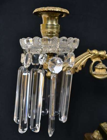 Converted 3 Arm Brass Candelabra Electric Table Lamp