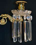 Converted 3 Arm Brass Candelabra Electric Table Lamp