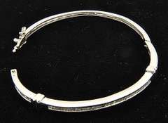 Fancy 14kt Gold 1ctw Diamond Bangle Bracelet