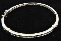 Fancy 14kt Gold 1ctw Diamond Bangle Bracelet