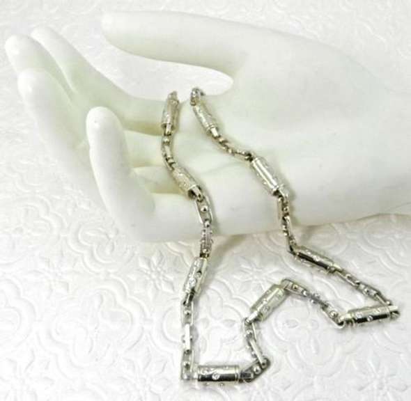 Contemporary Diamond Necklace, 14kt Gold, Heavy!