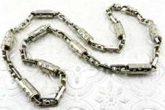 Contemporary Diamond Necklace, 14kt Gold, Heavy!