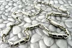 Contemporary Diamond Necklace, 14kt Gold, Heavy!