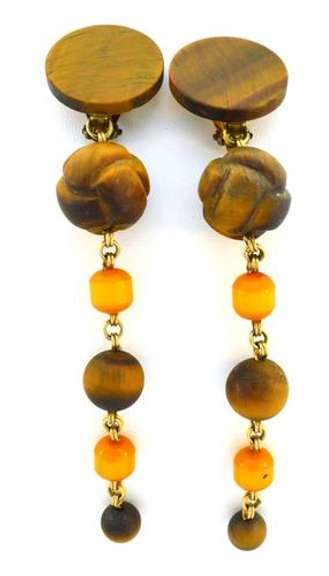 Steven Dweck Wooden Drop Style Earrings