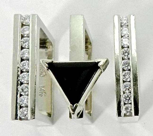Designer Trisko Stackable 3 Piece Ring Set