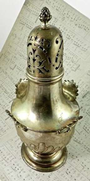 Antique English sterling muffineer