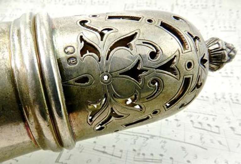 Antique English sterling muffineer