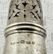 Antique English sterling muffineer