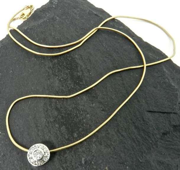 Snake Style Necklace with Diamond Slide