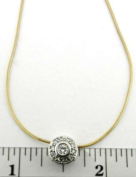 Snake Style Necklace with Diamond Slide