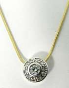 Snake Style Necklace with Diamond Slide