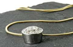 Snake Style Necklace with Diamond Slide