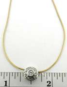 Snake Style Necklace with Diamond Slide