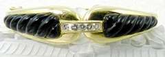 Ladies 18k onyx and diamond bangle