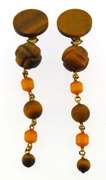 Steven Dweck Wooden Drop Style Earrings