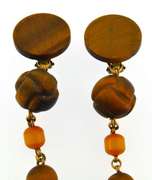Steven Dweck Wooden Drop Style Earrings