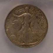 1929-D Walking Liberty Half, ICG AU-53