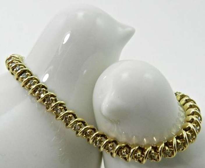 Champagne Diamond Tennis Bracelet