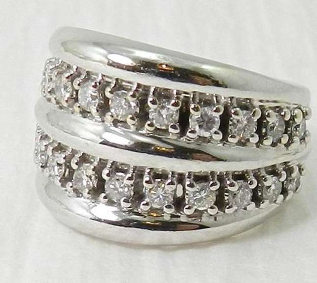 Dazzling Double Diamond Row Ring
