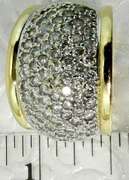 Fashionable Two tone diamond dome ring