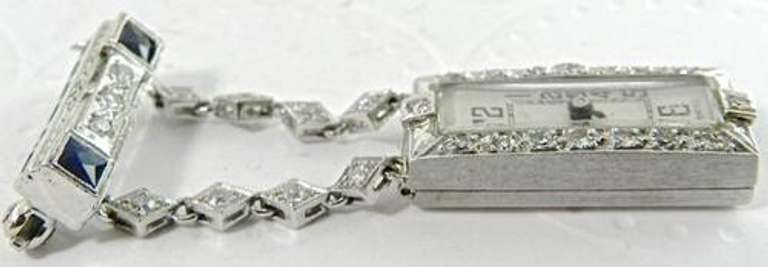 Fashionable Platinum Pendant Watch