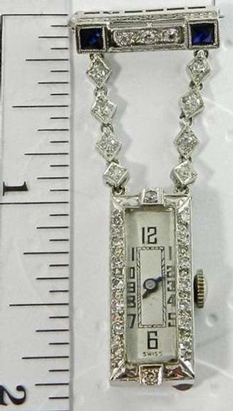 Fashionable Platinum Pendant Watch