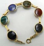 1950'S VINTAGE 14K SCARAB BRACELET
