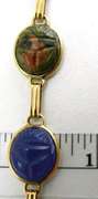 1950'S VINTAGE 14K SCARAB BRACELET