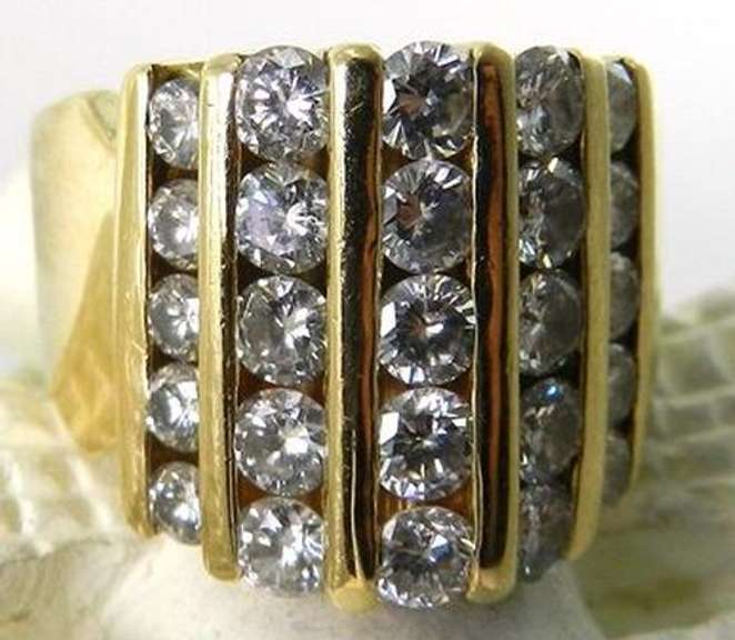 Radiant & Large 2 ctw Diamond Ring, 14kt Gold