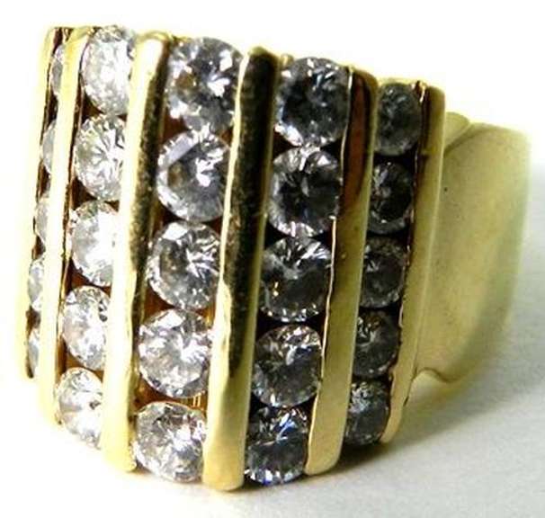 Radiant & Large 2 ctw Diamond Ring, 14kt Gold