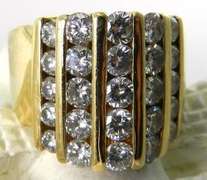 Radiant & Large 2 ctw Diamond Ring, 14kt Gold