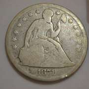 1871 With Motto Seated Dollar