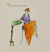 Original Tarkay Signed Watercolor