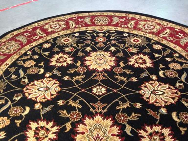 8' round classic detailed & decorative area rug