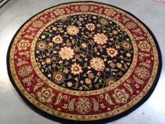 8' round classic detailed & decorative area rug
