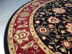 8' round classic detailed & decorative area rug
