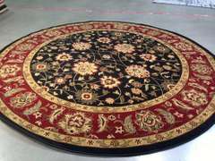 8' round classic detailed & decorative area rug