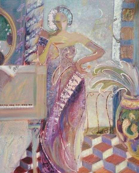 Sabzi New Moon On Canvas Sabzi New Moon