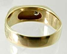 Sleek Gent's Diamond 14kt Ring