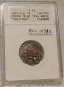 Treasure Coin, 1651-P,E One Reale from Potosi Mint