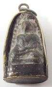Antique Enlightened Thai Buddha Amulet Pendant 19th Century