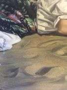 GIRL LYING ON THE BEACH BY ESPARZA