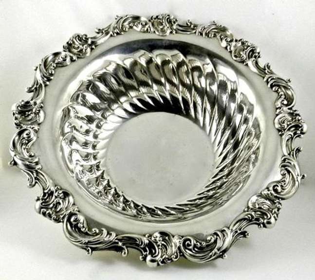 Ornate Sterling Serving Bowl